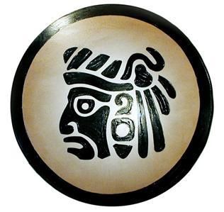 Round AZTEC WARRIOR SHIELD   sca/medieval/mexico/inca/toltec/mayan 