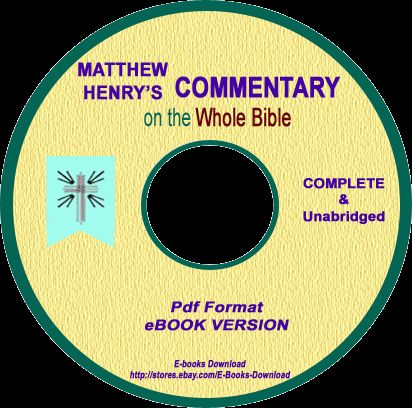 Matthew Henry Commentary of the Bible 6 vols (ebook CD)  