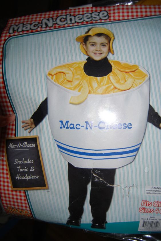 MAC N CHEESE Childs Halloween Costume Sz 4 6X PASTA  