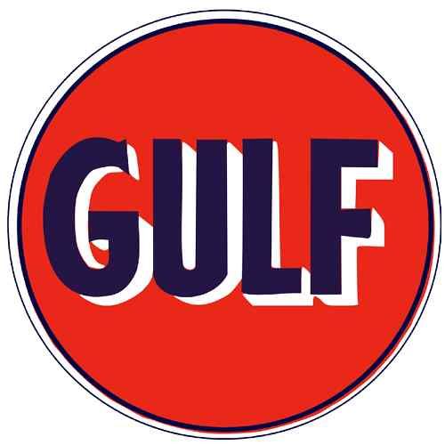 GULF Oil Gasoline Vinyl Sticker Decal 18 (vintage)  