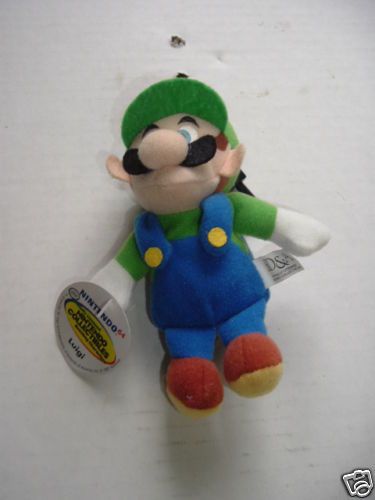 Luigi BD&A Nintendo 1997 Plush 5 Beanbag Character New  