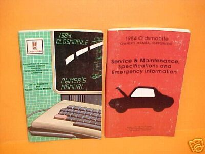 1984 OLDSMOBILE CUTLASS SUPREME OWNERS MANUAL BOOK 84  