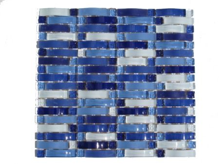   Mosaic Glass Tile Sample / Kitchen Backsplash Bathroom Shower  