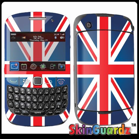 Union Jack Flag Vinyl Case Decal Skin To Cover BLACKBERRY CURVE 8520 