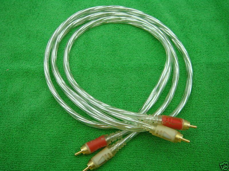 Shielded Silver Interconnects Audio CD Player RCA Cable  