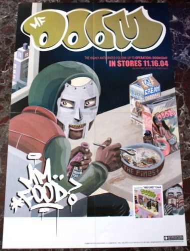 MF DOOM promotional POSTER mm food Collectible  