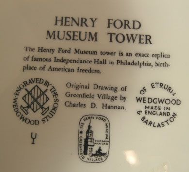 WEDGWOOD HISTORICAL PLATE FORD MUSEUM TOWER 30% OFF  