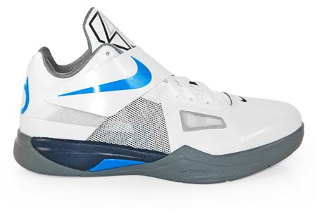 Kids Nike Zoom KD IV (GS) White Blue Grey 479436 100 Basketball Shoes 
