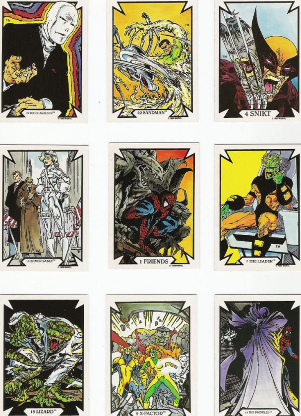 Marvel Spider Man Todd McFarlane Card Set 1989 RARE  