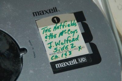 Lot 6 Maxell Reel 35 180 Recording Tape Jimmy Wolford Hatfield McCoy 