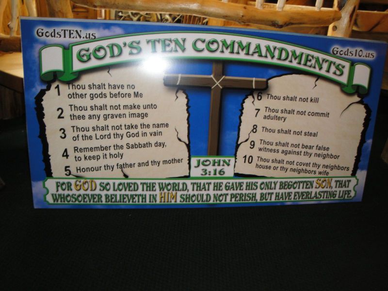 10 Ten Commandment Sign 2tf x 4ft Christian  