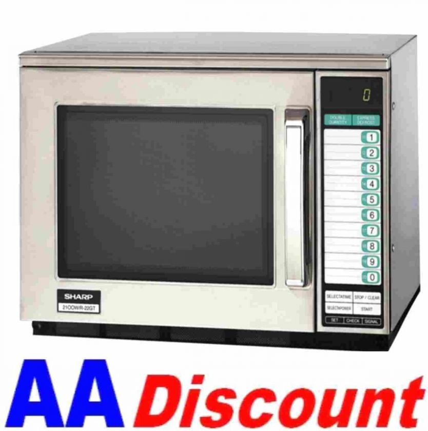 NEW SHARP HEAVY DUTY COMMERCIAL MICROWAVE OVEN R22GTF STAINLESS STEEL 
